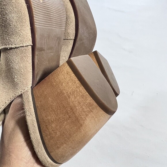 Latigo Simon‎ Leather Suede Closed-Toe Slingback sandal Booties Brown Size 8.5 M - Picture 12 of 12